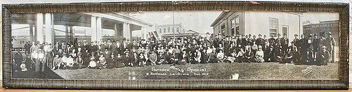 Posing in from of the train in 1915